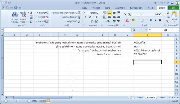 Sådan ændrer datoformater i Microsoft Excel. Fremhæv alle datofelter.
