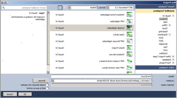 Hvordan du opretter et program i C skarpe. Gå til download din gratis kopi af Visual C # 2010 Express Edition.