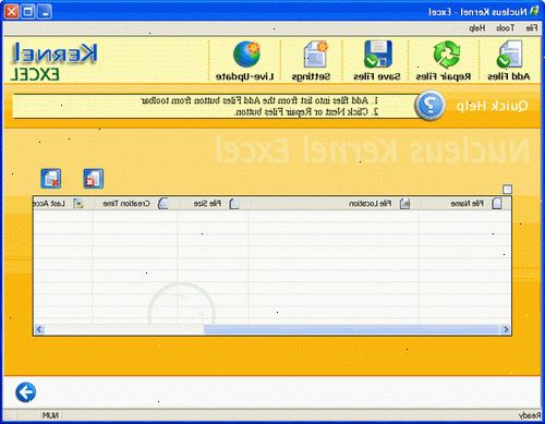 Sådan gendannes en korrupt Excel-fil. Åbn en tom Excel-projektmappe.