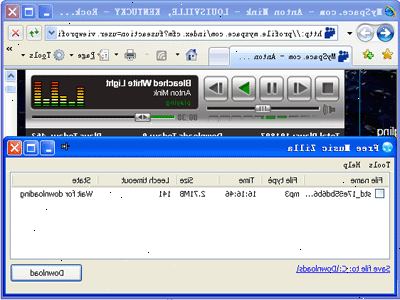 Sådan downloader musik fra myspace. Søg efter den "rigtige" site for dig.