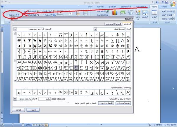 Hvordan til at indsætte symboler i en MS word dokument. Find symbolet gruppen.