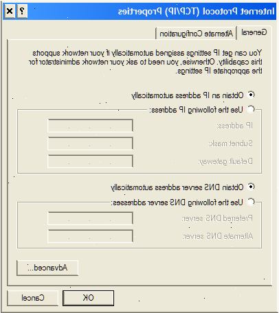 Hvordan man opsætter DHCP netværksindstillinger på Windows XP