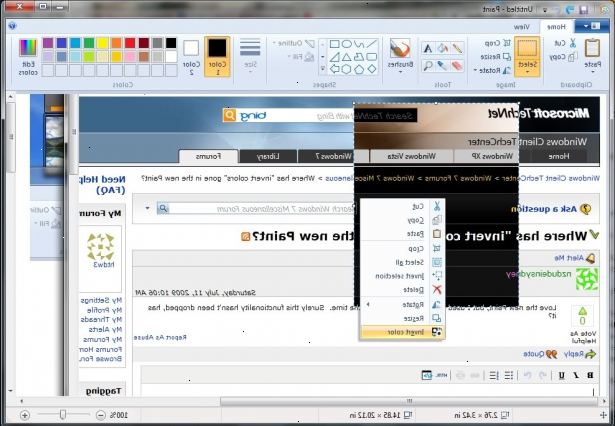Sådan invertere farver i MS paint. Åbn MS maling i vinduer.