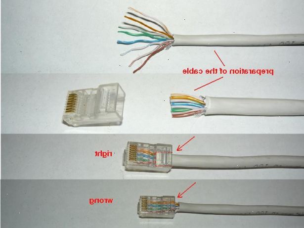 Hvordan man laver et netværkskabel. Rul den nødvendige længde af netværkskabel og tilføje lidt ekstra wire, just in case.