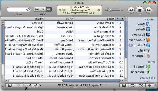 Hvordan til at brænde en cd med iTunes. Opret en afspilningsliste.