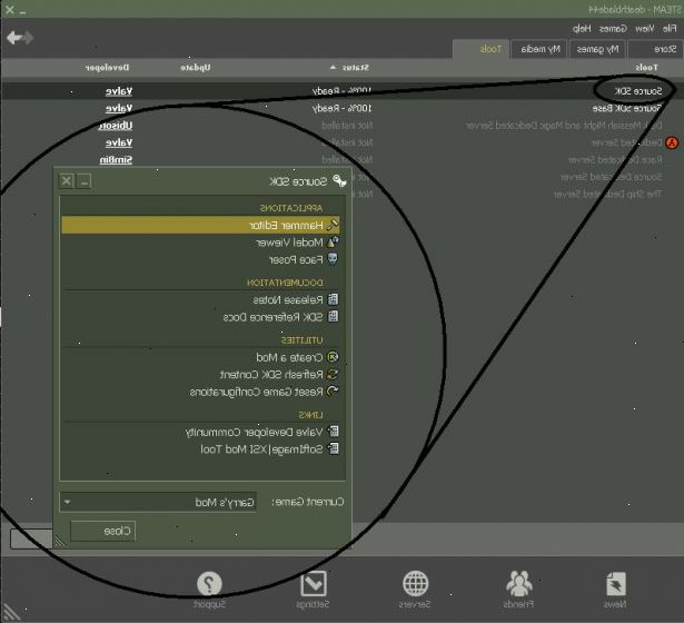 Hvordan at kortlægge for Garry s mod med kilde sdk. Først åbner damp, og gå til fanen Værktøjer.