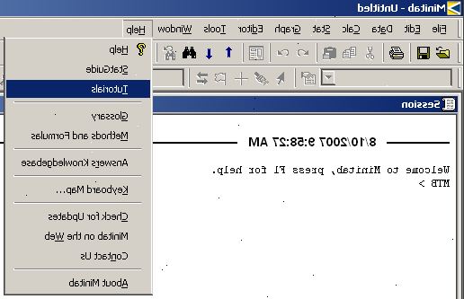 Sådan bruger Minitab. Start op Minitab programmet.