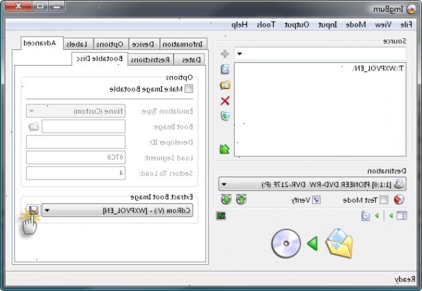 Hvordan du opretter en bootbar Windows XP ISO fra en mappe. Download og installer ImgBurn.