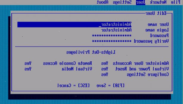 Sådan ændrer en ILO password. Tilslut et tastatur, mus og skærm på bagsiden af serveren.
